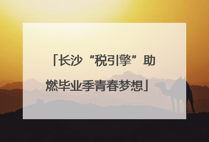 长沙“税引擎”助燃毕业季青春梦想