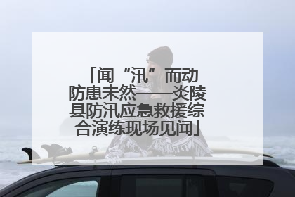 闻“汛”而动 防患未然——炎陵县防汛应急救援综合演练现场见闻