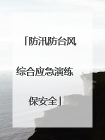 防汛防台风综合应急演练保安全