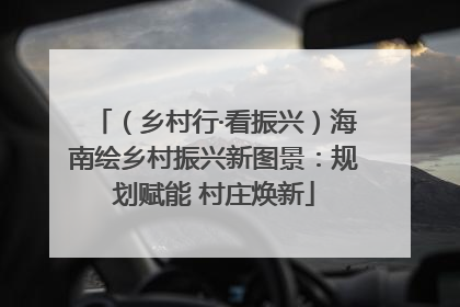 （乡村行·看振兴）海南绘乡村振兴新图景：规划赋能 村庄焕新