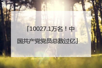 10027.1万名！中国共产党党员总数过亿