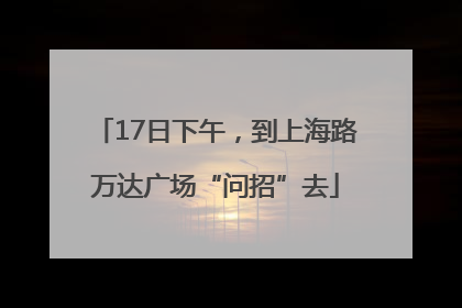 17日下午，到上海路万达广场“问招”去