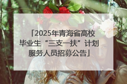 2025年青海省高校毕业生“三支一扶”计划服务人员招募公告