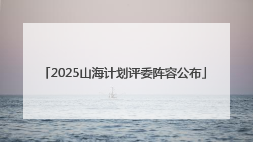 2025山海计划评委阵容公布