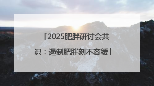 2025肥胖研讨会共识：遏制肥胖刻不容缓