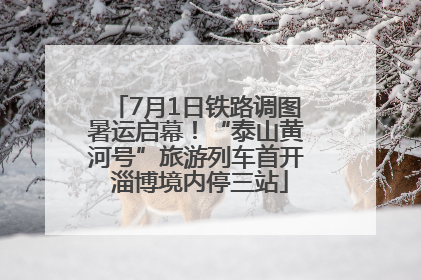 7月1日铁路调图暑运启幕！“泰山黄河号”旅游列车首开 淄博境内停三站