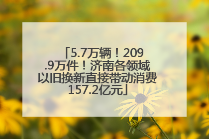 5.7万辆！209.9万件！济南各领域以旧换新直接带动消费157.2亿元