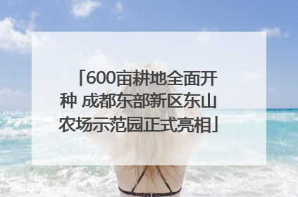 600亩耕地全面开种 成都东部新区东山农场示范园正式亮相