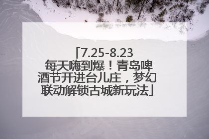 7.25-8.23 每天嗨到爆！青岛啤酒节开进台儿庄，梦幻联动解锁古城新玩法