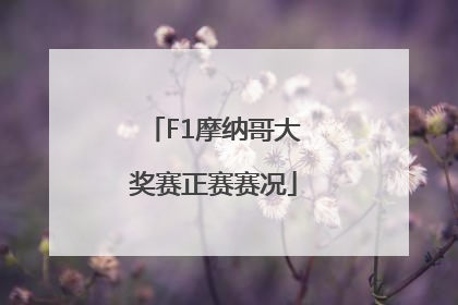 F1摩纳哥大奖赛正赛赛况
